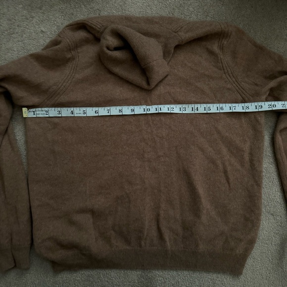 Mango cashmere turtleneck sweater in brown size US M - Picture 8 of 10